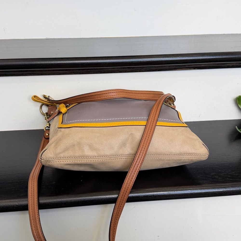 Coach genuine leather colorblock shoulder crossbody purse removable strap - Picture 6 of 13